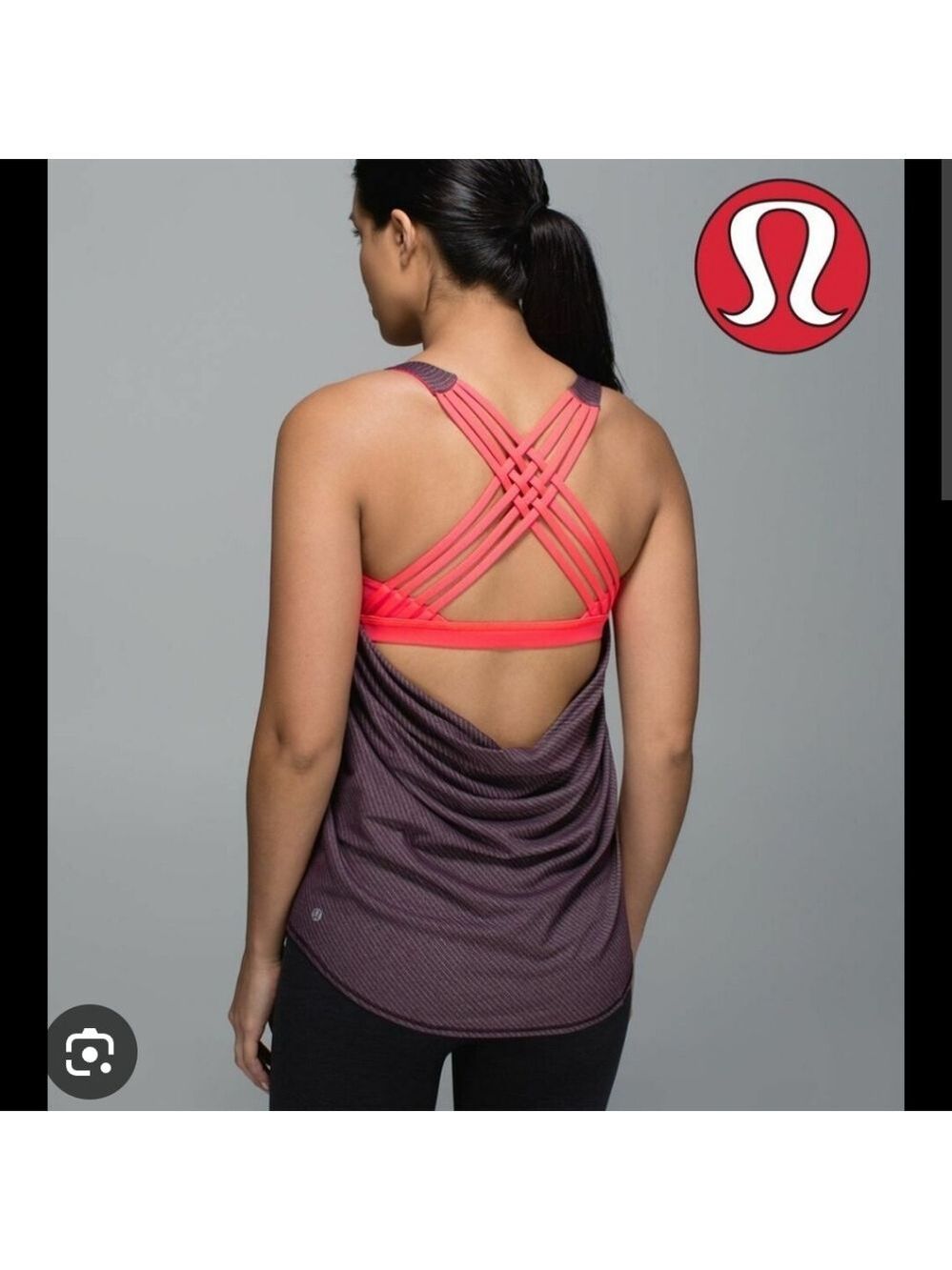Lululemon Wild Tank Heathered Purple Coral Large